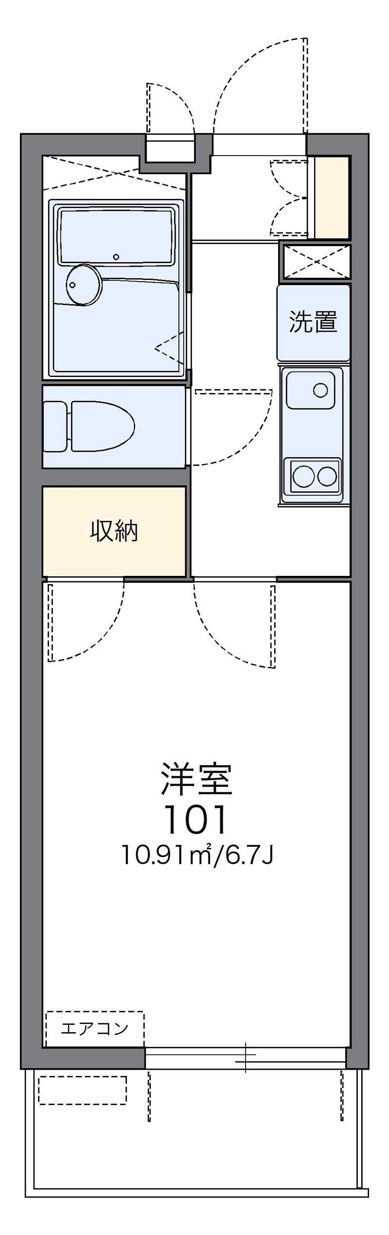 レオパレスコンフォート　Ｌ 間取図