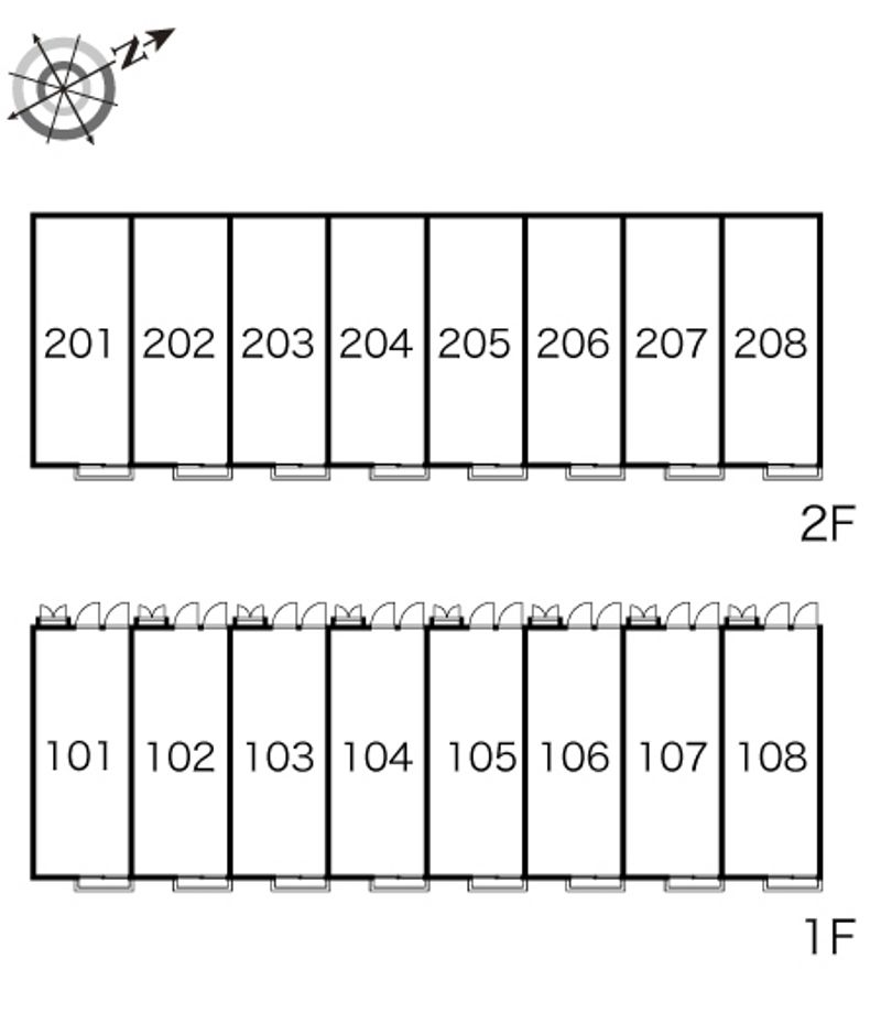 レオパレスフルール 間取配置図