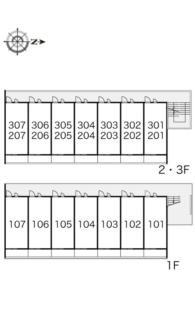 レオパレスサウスフィールド 間取り配置図