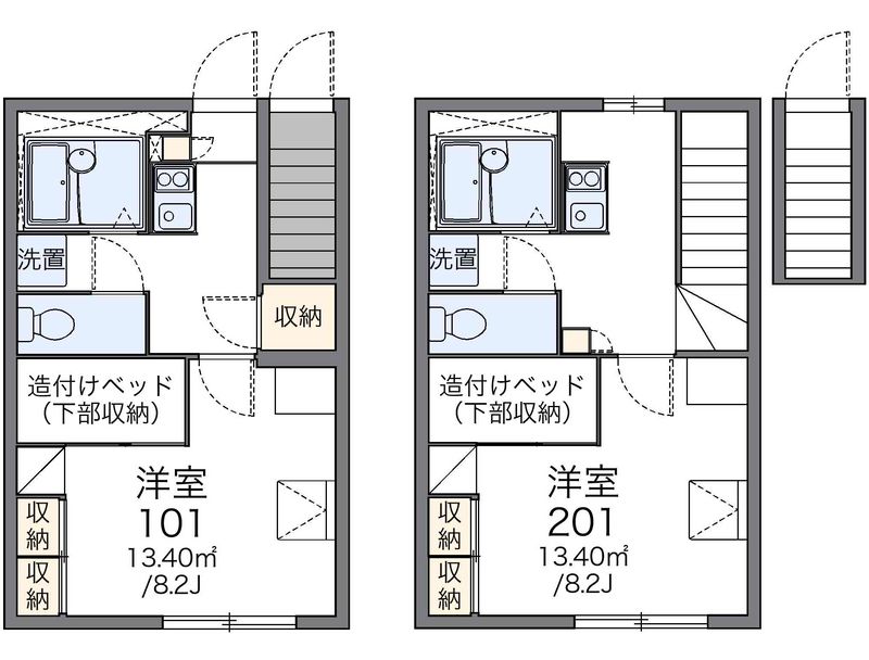 レオパレスニューロード 間取図