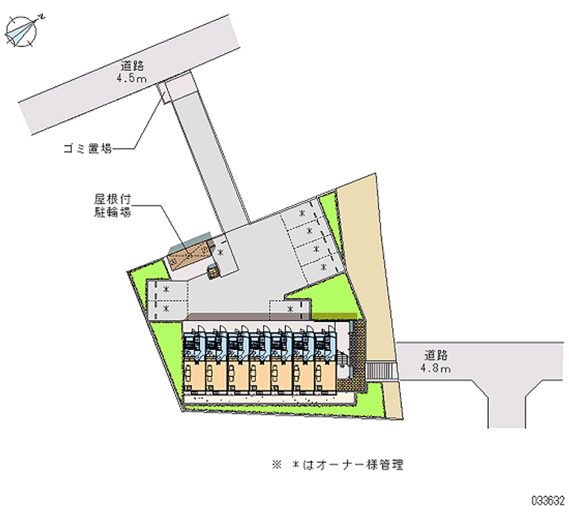 レオパレスペニーハイツⅢ 区画図