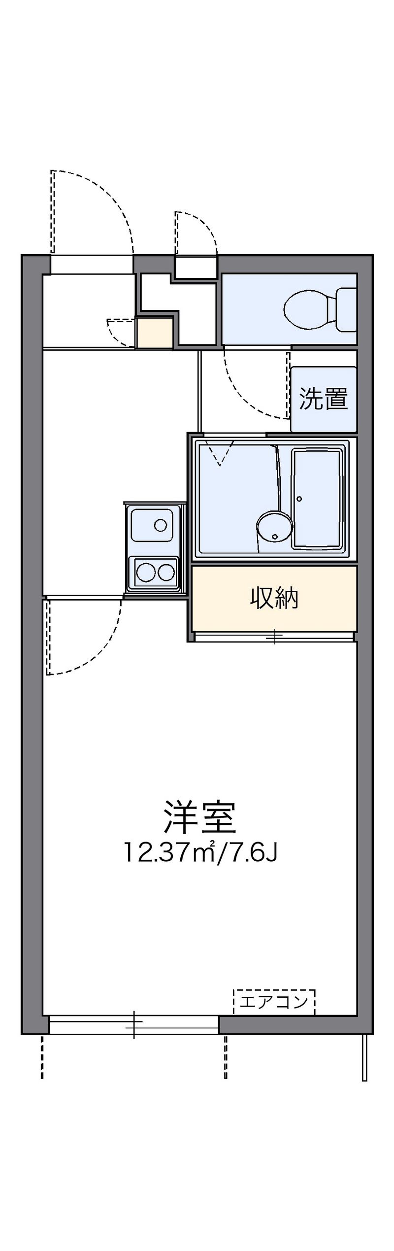 レオパレスみらい 間取図