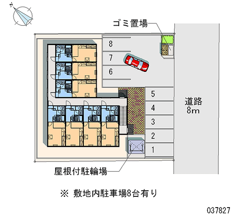 レオパレスライブリーⅢ 月極駐車場