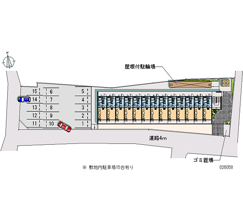 レオパレスパーシモン壱番館 月極駐車場