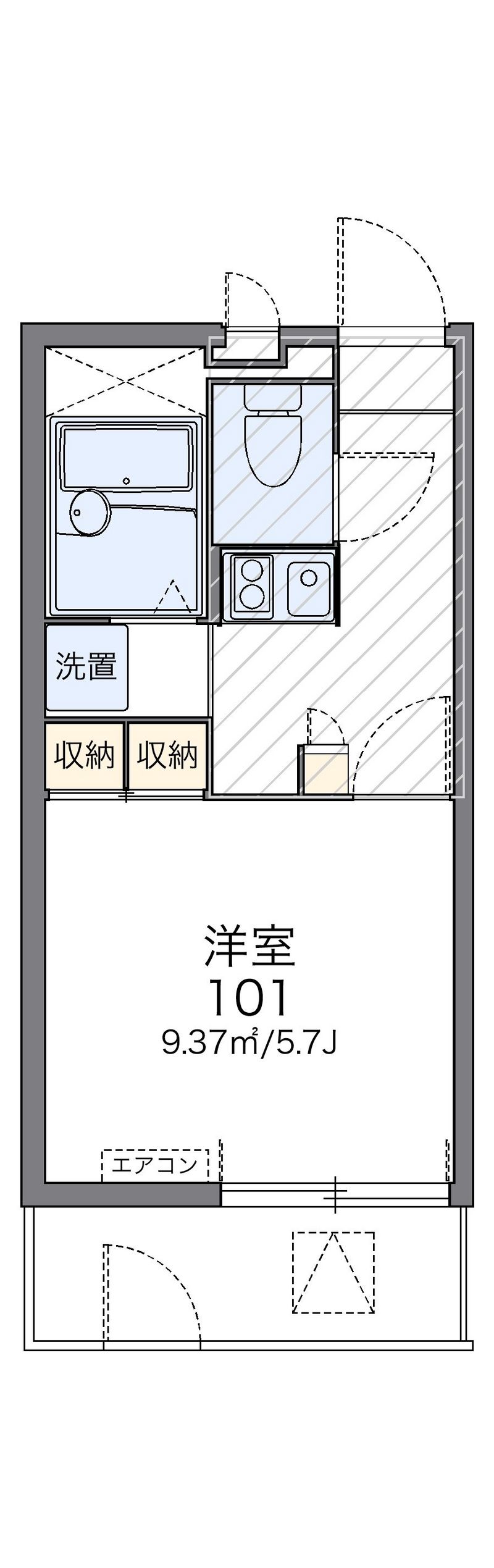 レオパレスＢＯＳＨＵＫＥ水笠 間取図