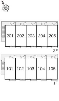 レオパレス藤野 間取り配置図