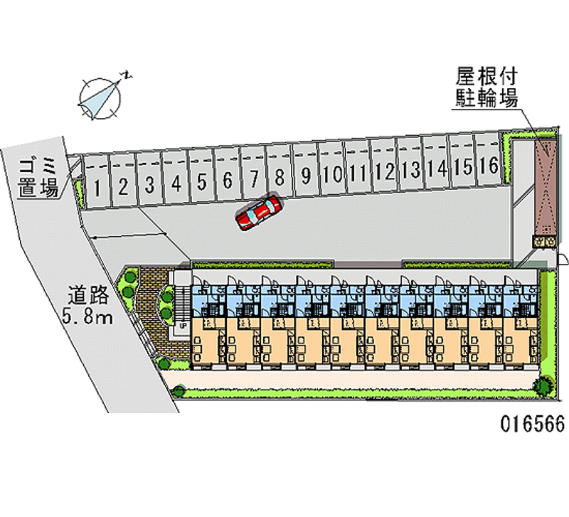 16566 Monthly parking lot