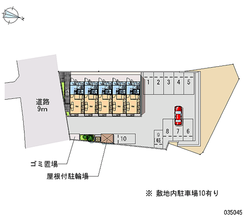 レオパレスＫＡＺＵ 月極駐車場