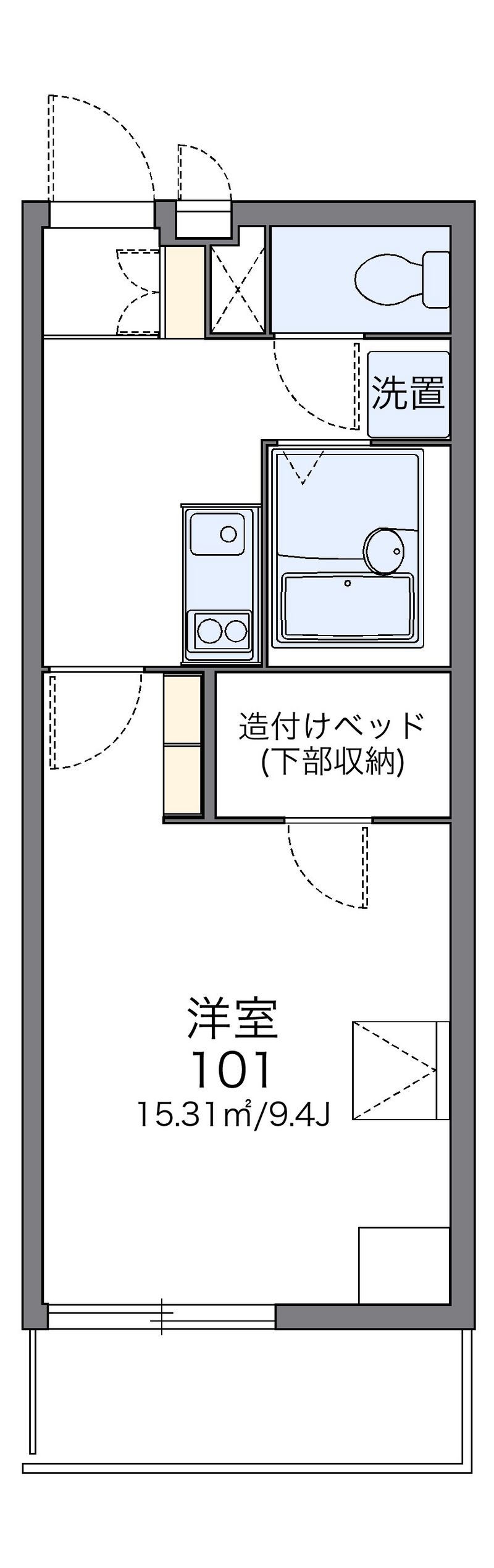 レオパレス恩智北町ハイツ 間取図
