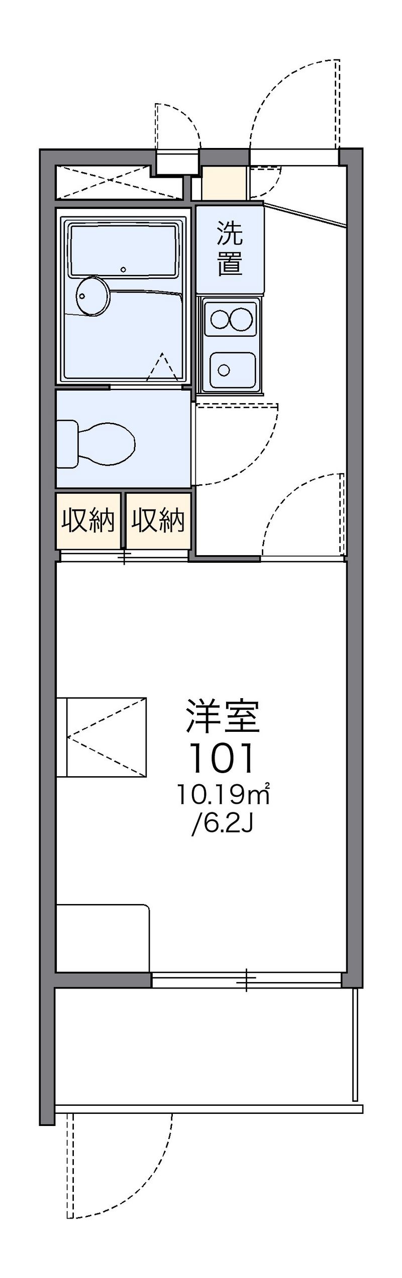 レオパレスアネックス２大橋 間取図