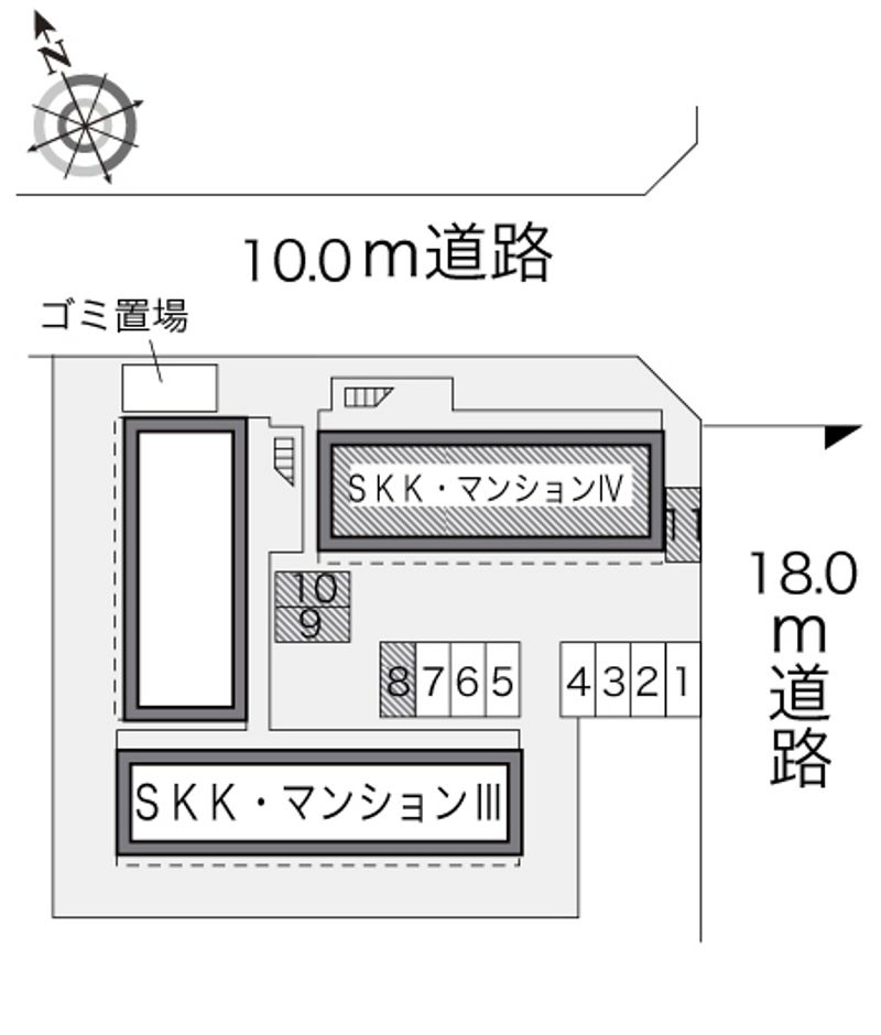レオパレスＳＫＫ・マンションⅣ 配置図