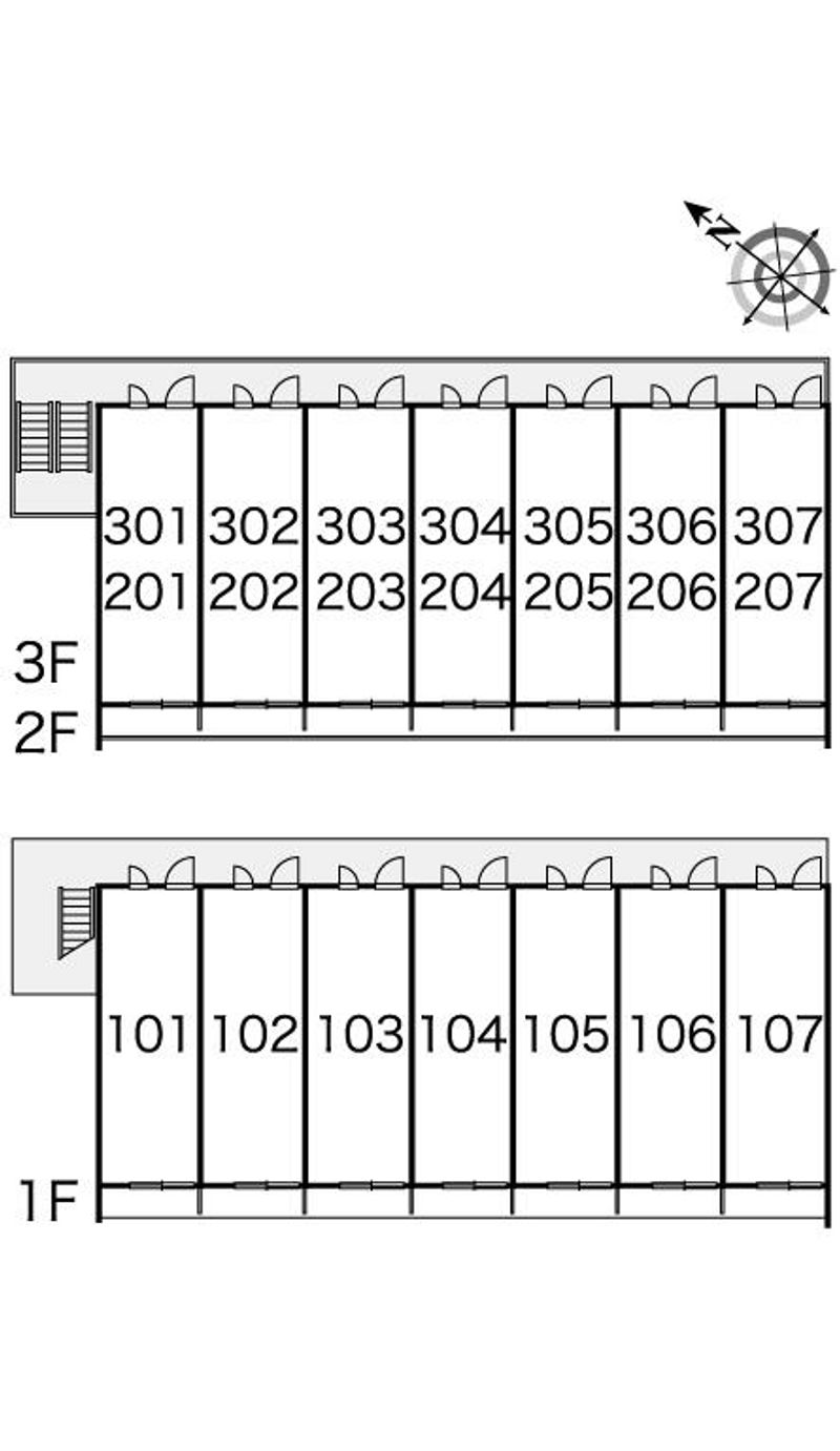 レオパレス神明 間取配置図