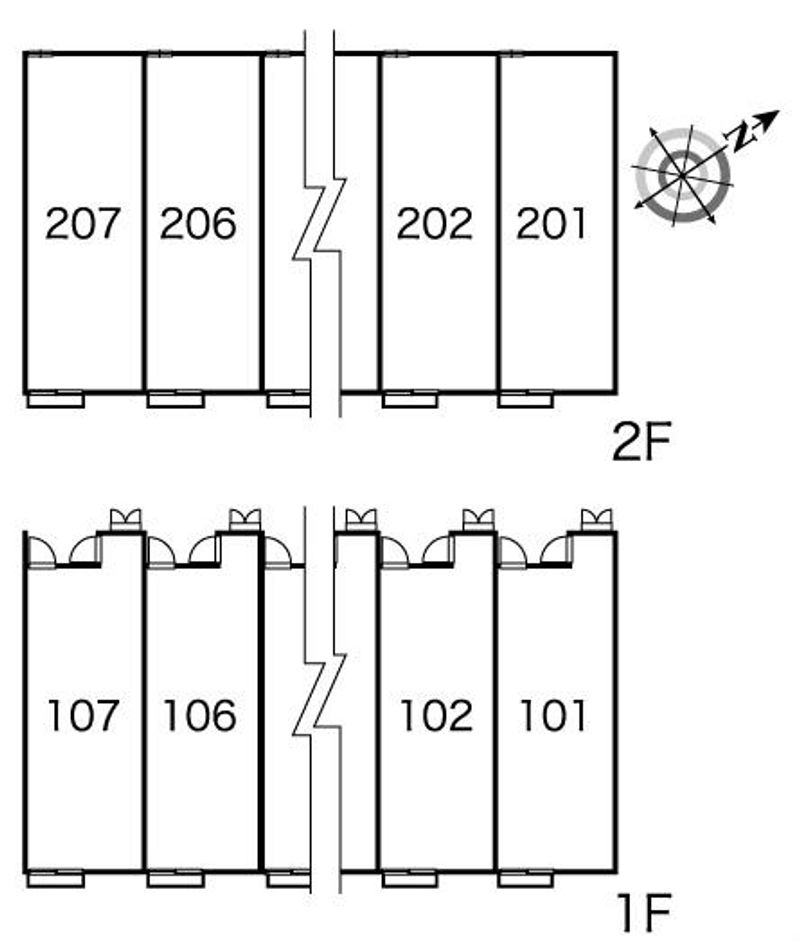 レオパレスメルベーユ 間取配置図