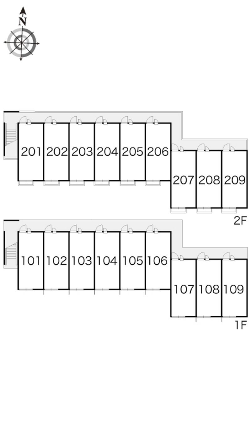 レオパレスＮサイド 間取配置図