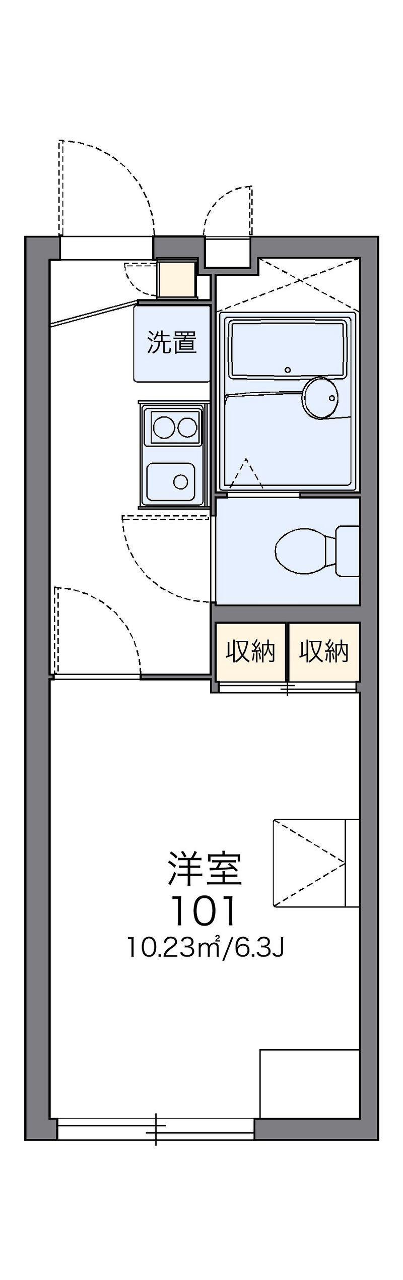 レオパレス光 間取図