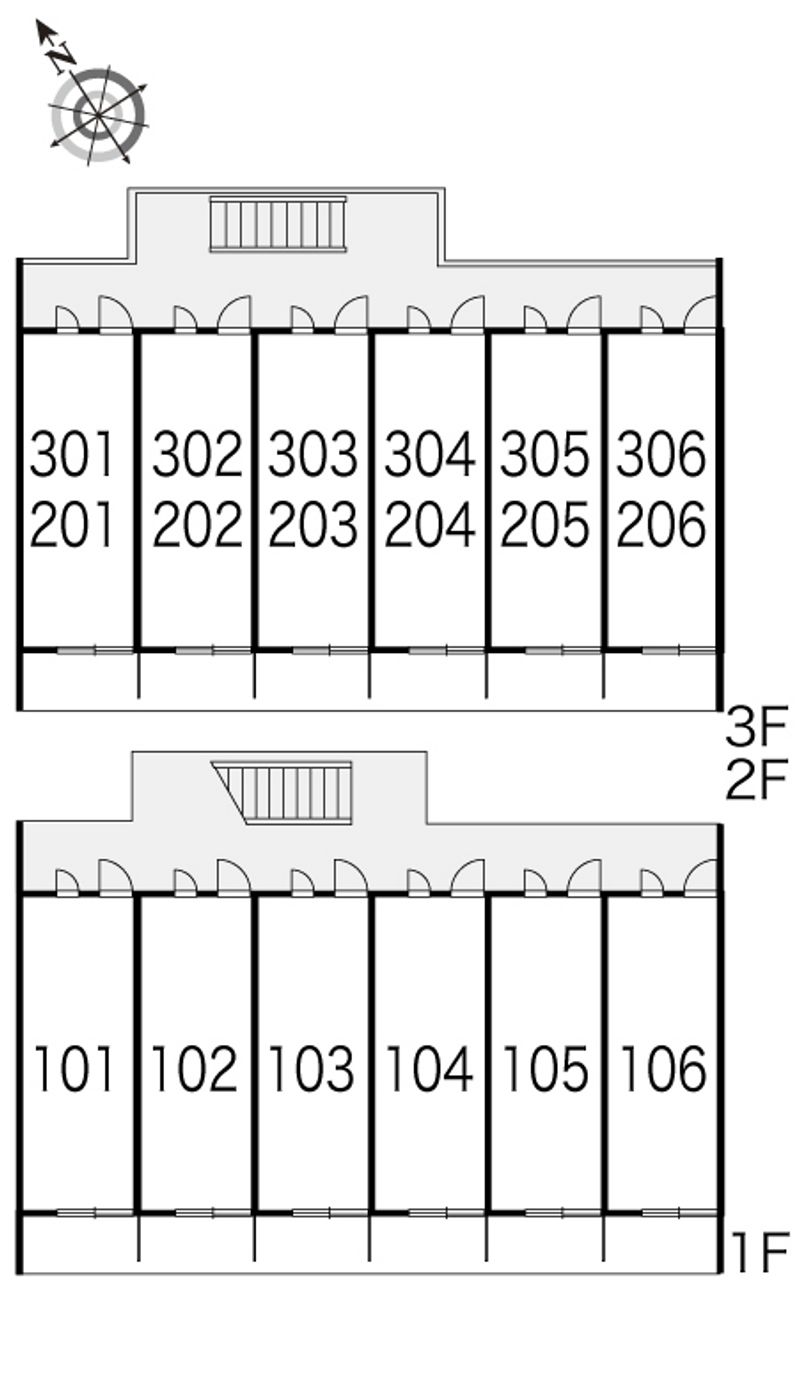 レオパレスウィンドミル 間取配置図