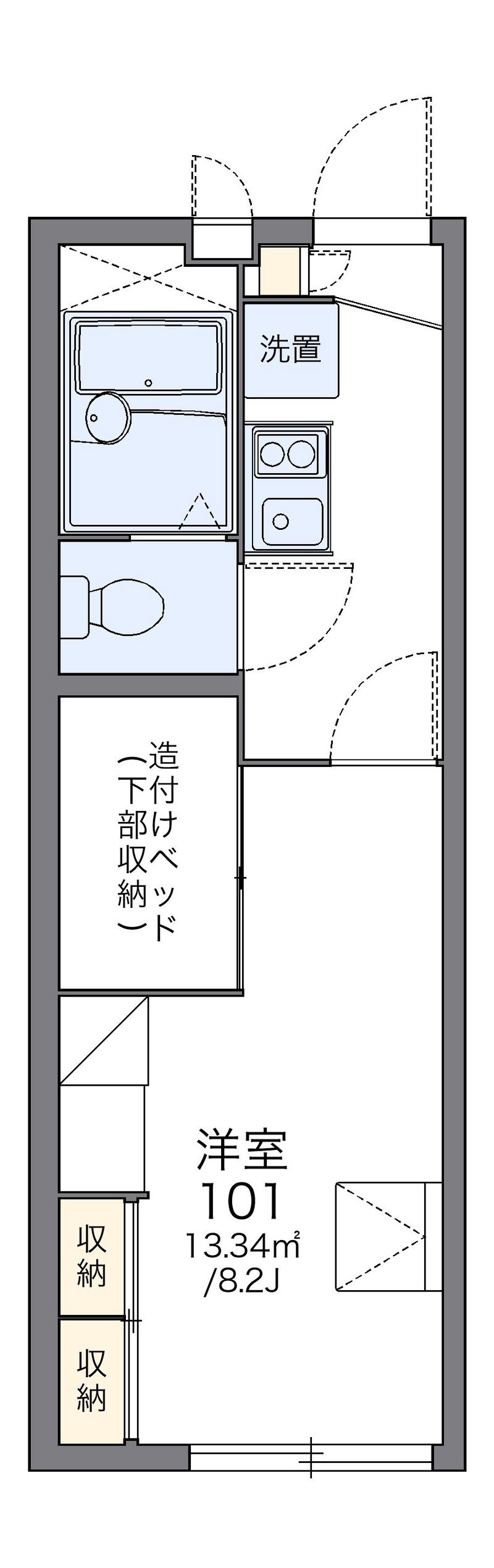 レオパレスいわせの 間取図