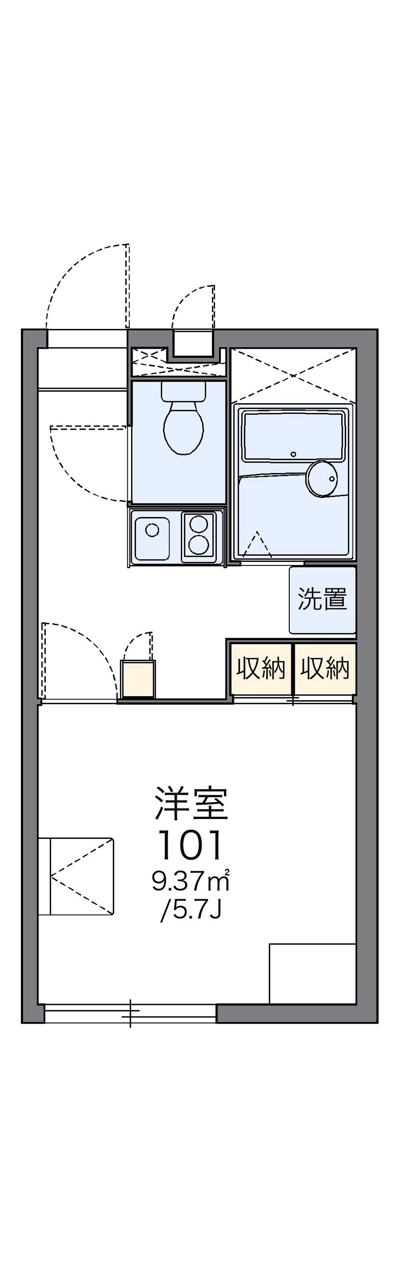 レオパレスパークハイム鷹合 間取図
