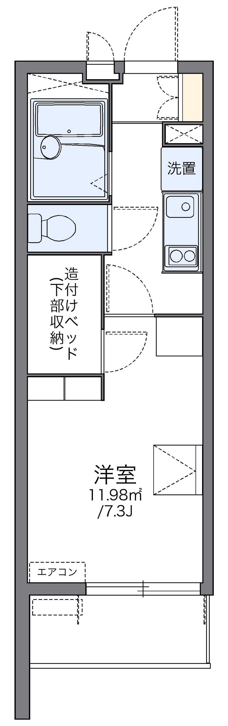 レオパレスディアコートＦ 間取図