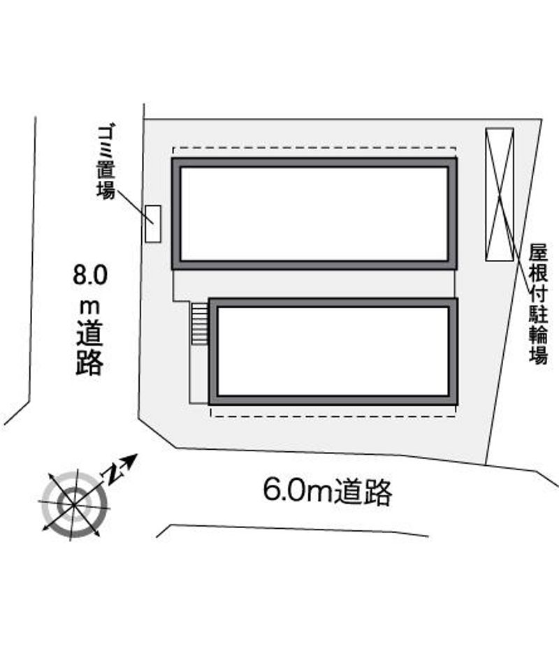 レオパレスグランデ花園 配置図