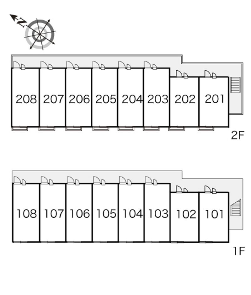 レオパレスグリーンリーフ 間取配置図