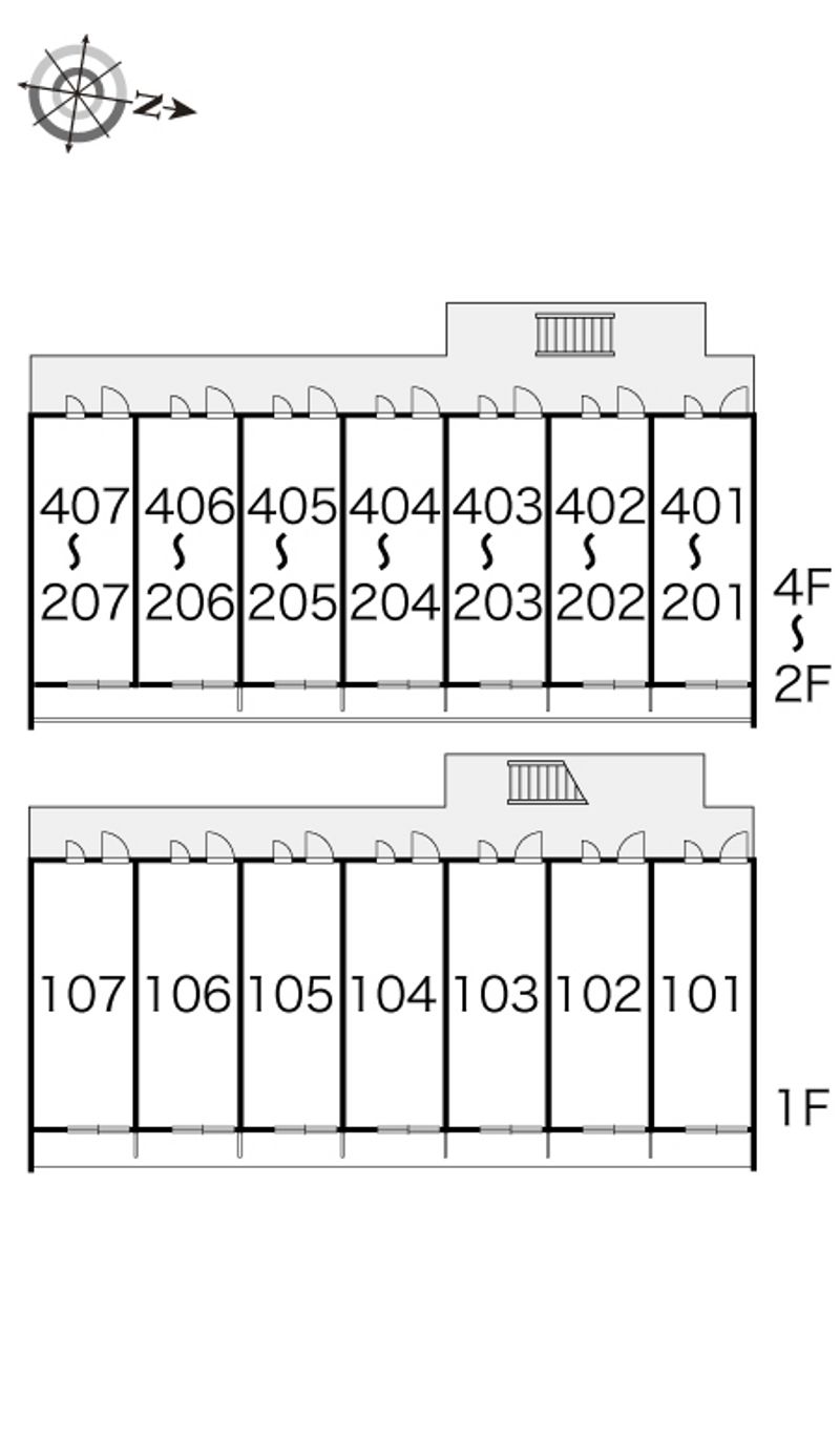 レオパレス小関 間取配置図