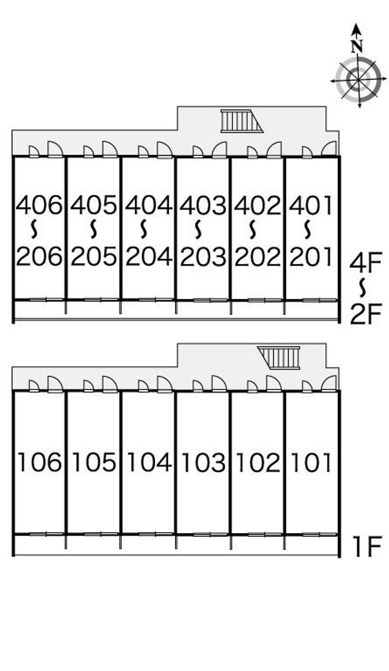 レオパレスまつばら 間取配置図