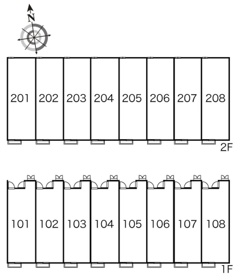 レオパレス中江 間取配置図
