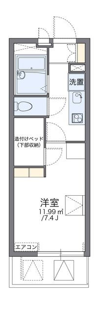 レオパレスプレズント 間取図