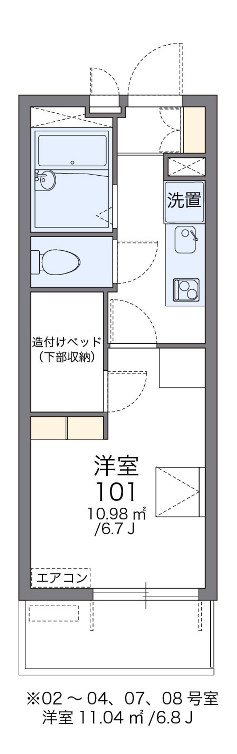 レオパレスエクレールＫ　若松 間取図