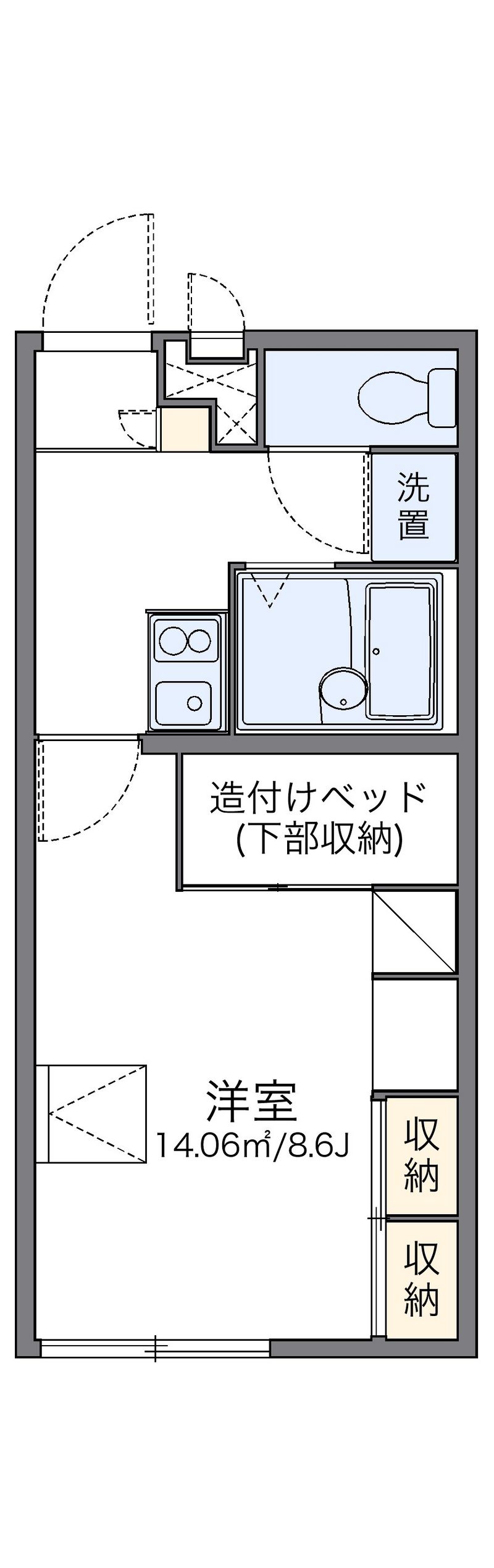 レオパレス京浜建物水橋ハイムＣ 間取図