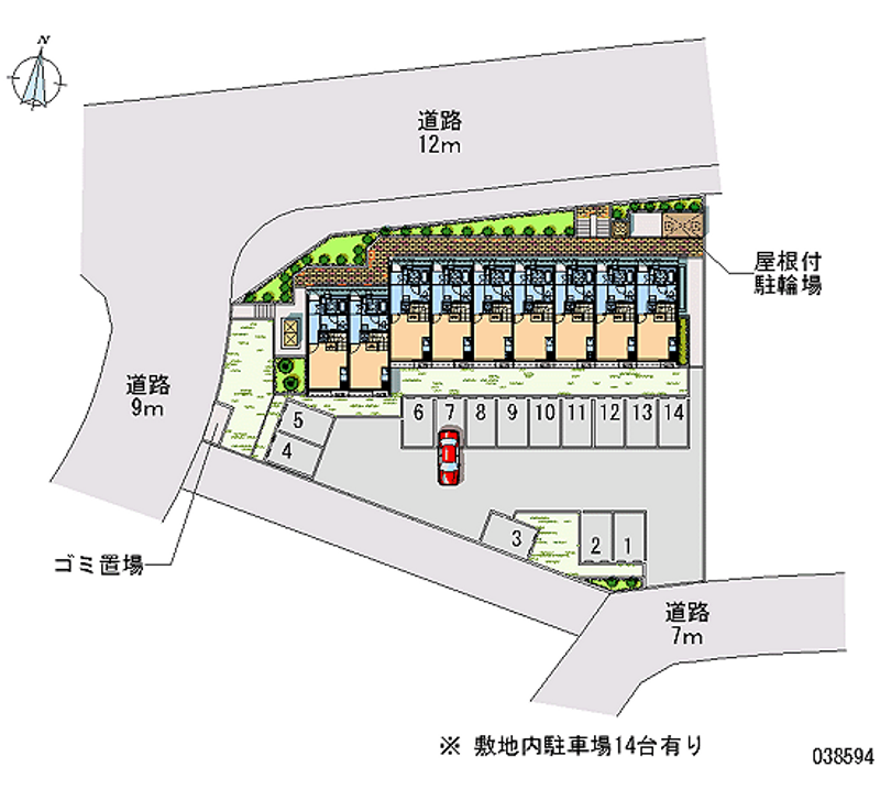 レオパレスフェリーチェ南新木 月極駐車場