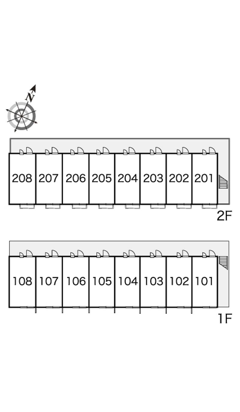 レオパレス南向 間取配置図
