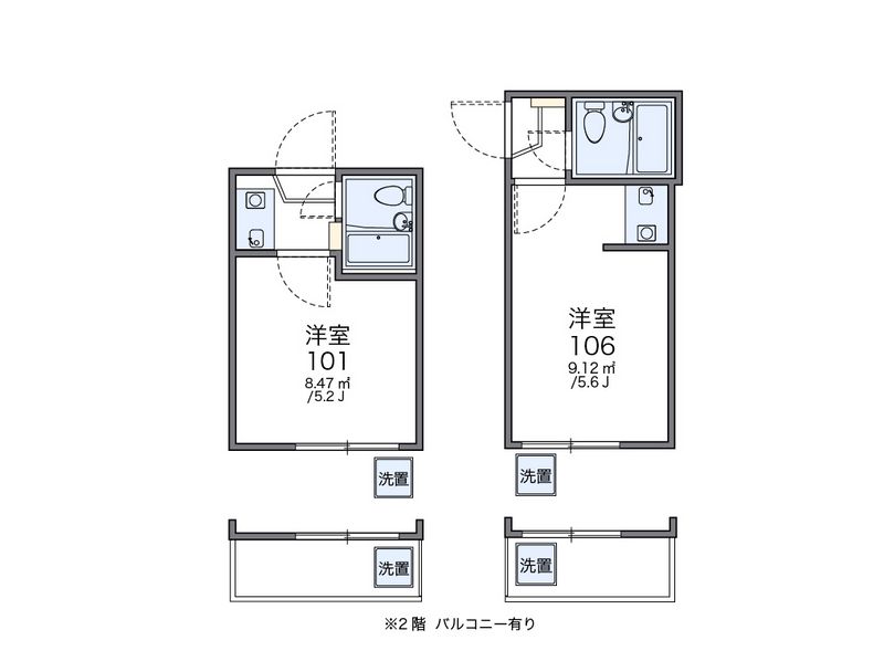 レオパレス南台第３ 間取図