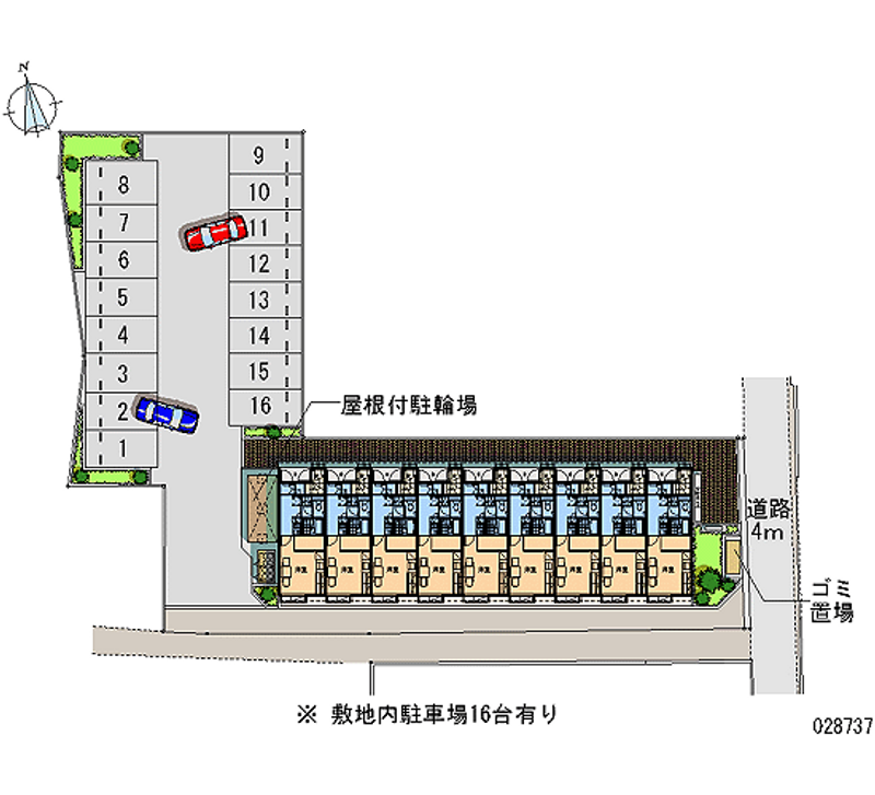 28737 Monthly parking lot