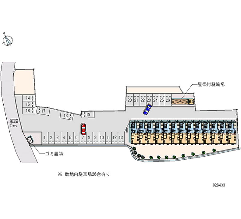 レオパレスアーク　カイト 月極駐車場