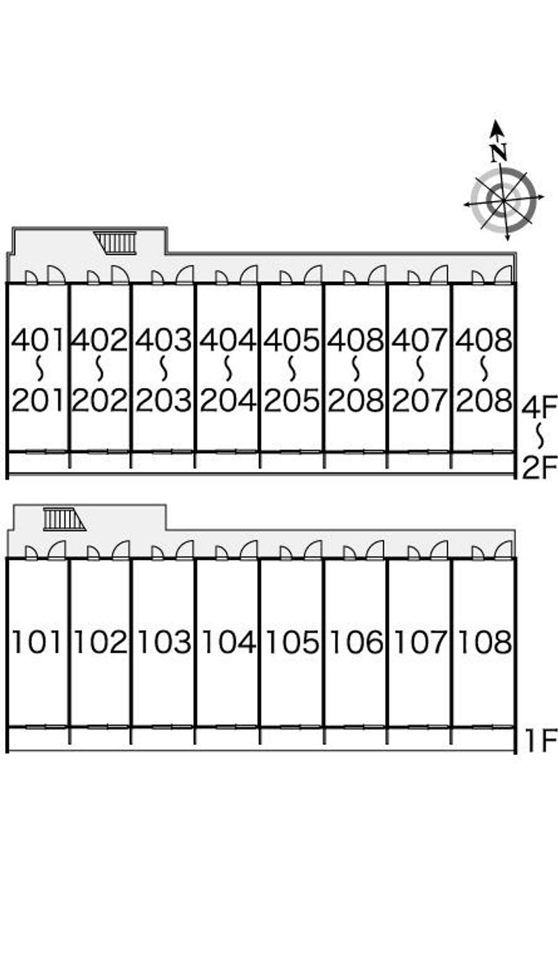 レオパレスクレール千鳥 間取り配置図