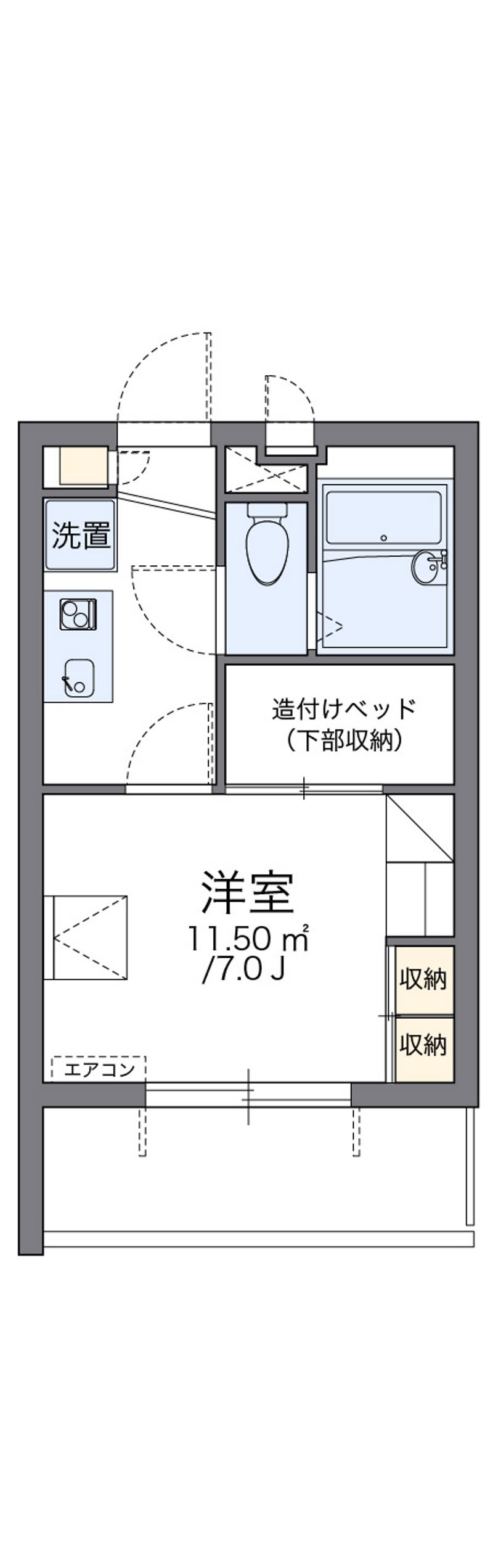 レオパレス南花園Ｊ１ 間取図