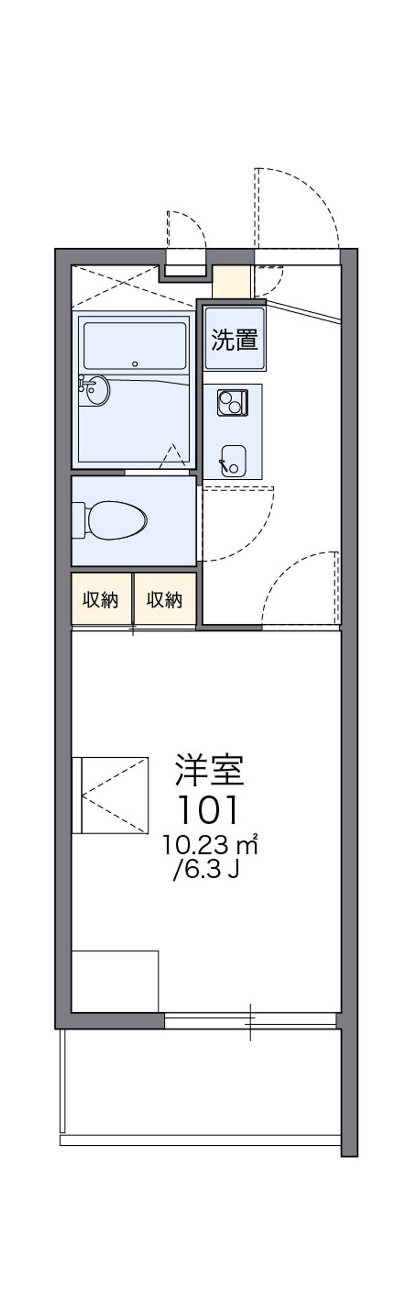レオパレスなかやま 間取図