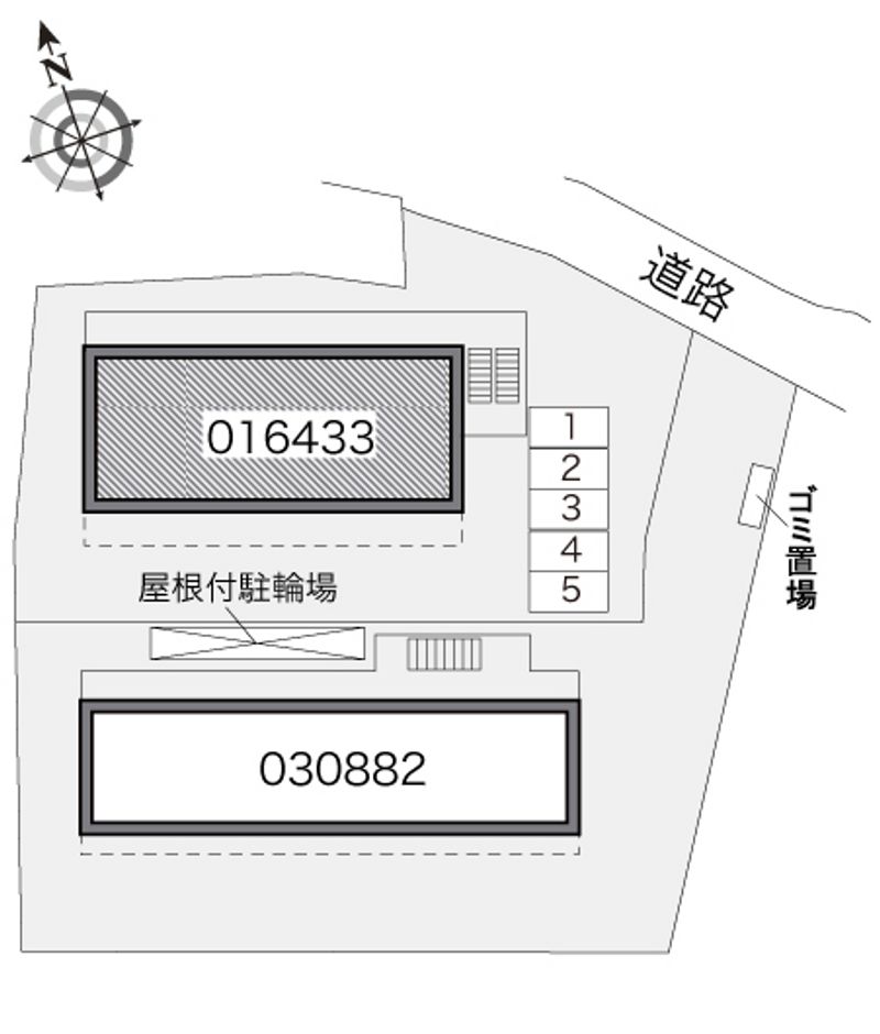 レオパレスＨＡＮＡＷＡ 配置図