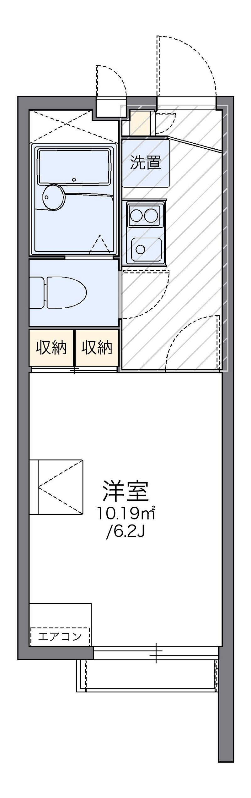 レオパレスパノラマハイツ八幡山 間取図