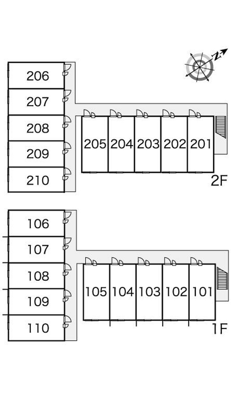 レオパレスセジュール小松 間取配置図