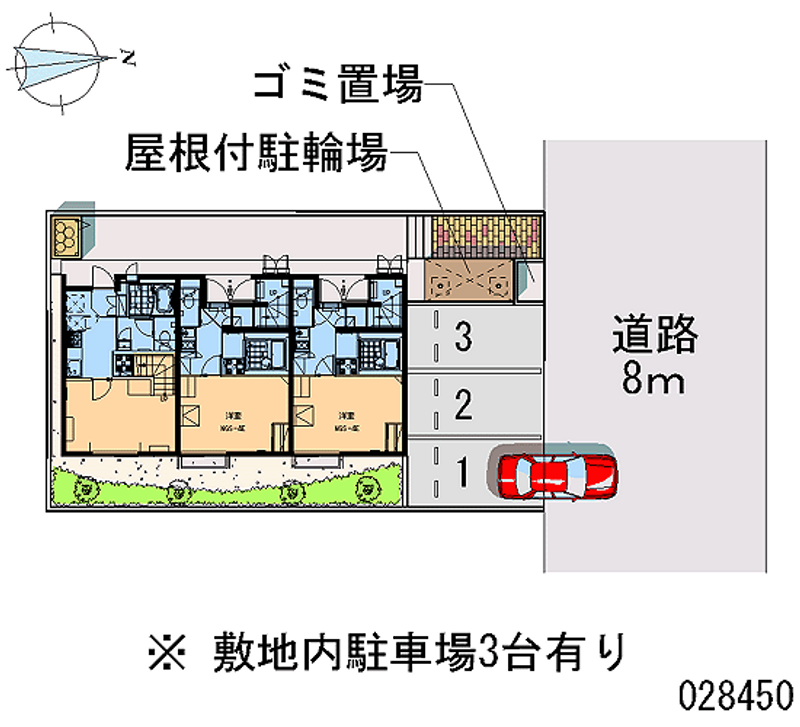 レオパレスジュネス　楓 月極駐車場