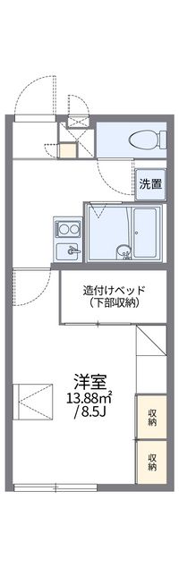 レオパレスくにもり 間取り図