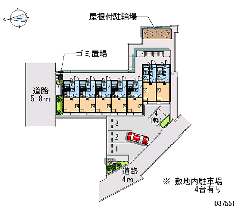 レオパレス上坂部Ⅱ 月極駐車場