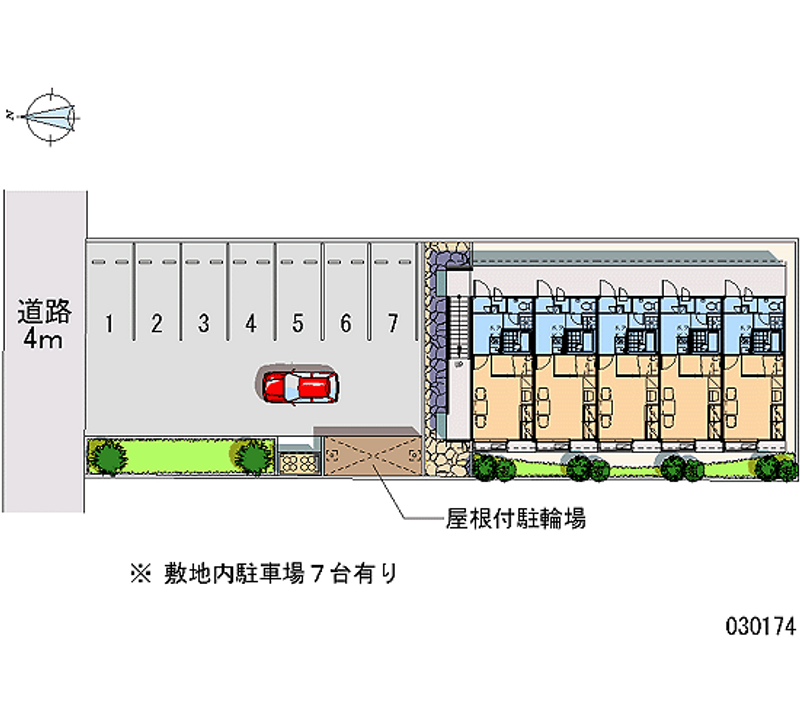 レオパレスグランビューⅡ 月極駐車場