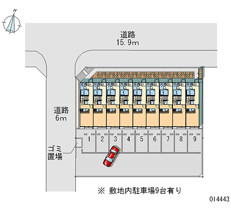 レオパレスかわつる 月極駐車場