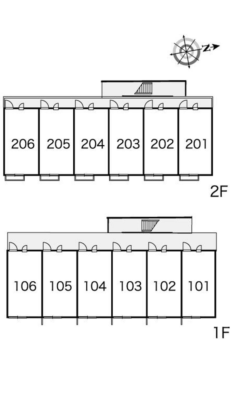 レオパレスサンモール　Ⅰ 間取り配置図