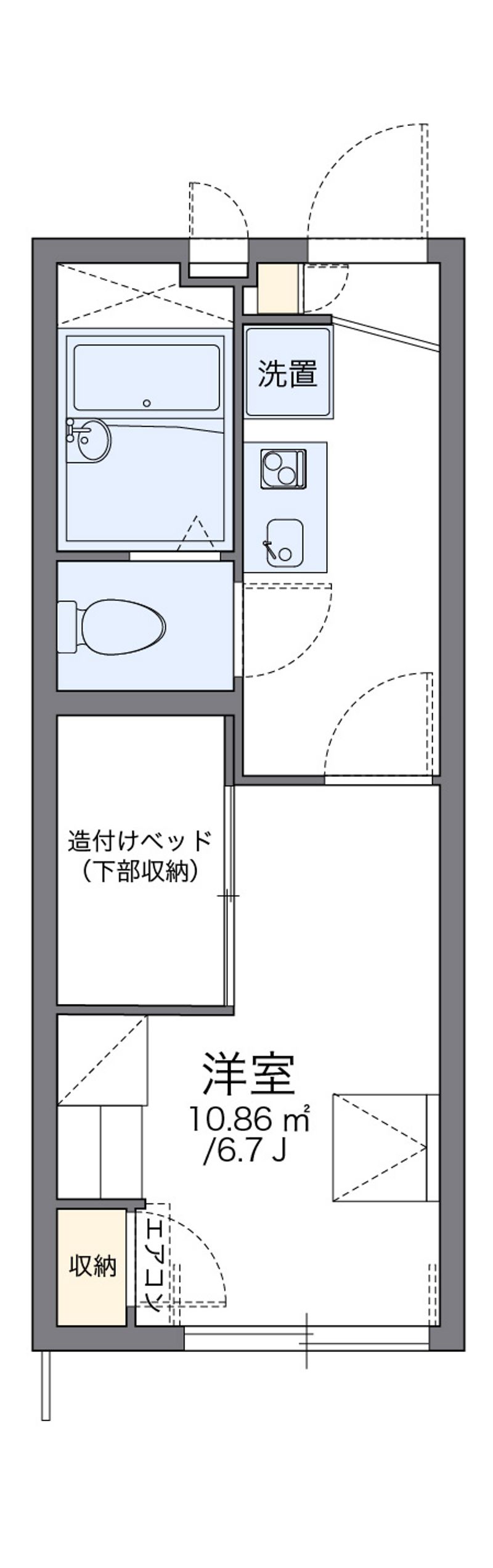 レオパレスウエストⅠ 間取図