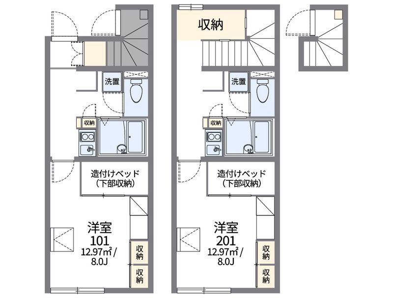 レオパレス羽水 間取図